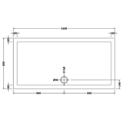Nuie Slip Resistant Rectangular Slimline Shower Tray (7 sizes, White) - Brandnew Bathroom