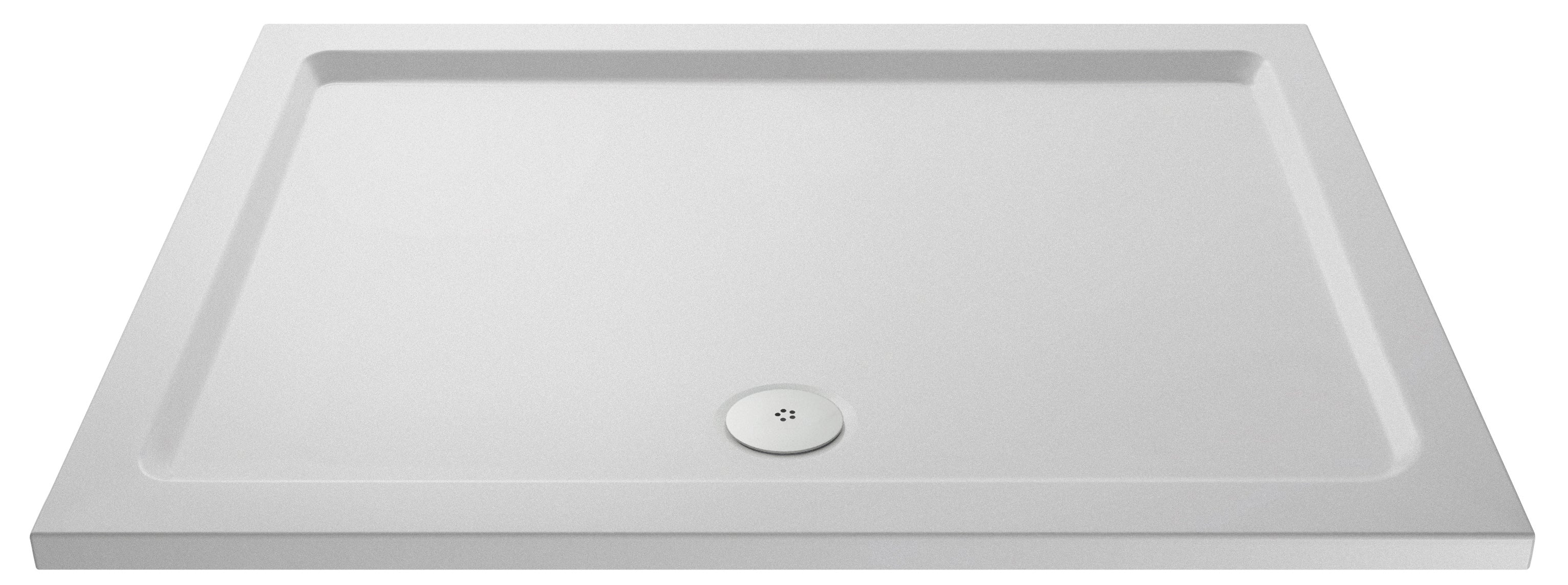 Nuie Slip Resistant Rectangular Slimline Shower Tray (4 sizes, White) - Brand New Bathrooms