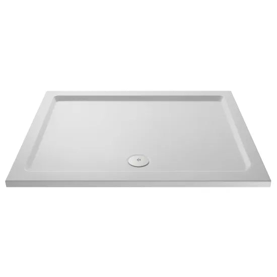 Nuie Slip Resistant Rectangular Slimline Shower Tray (4 sizes, White) - Brand New Bathrooms
