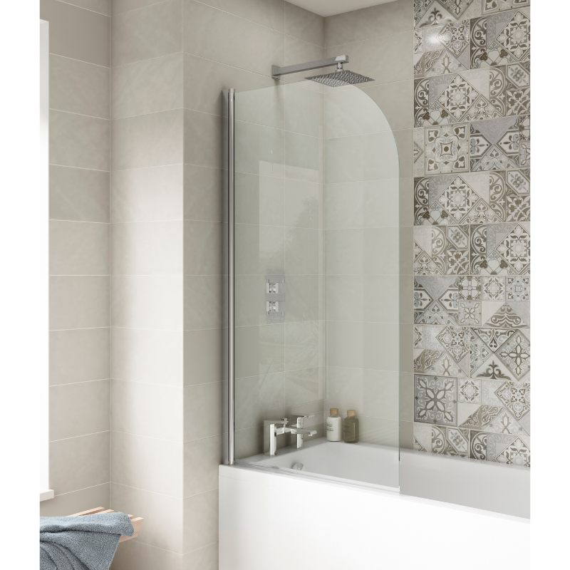 Nuie Round Bath Screen (2 sizes, Chrome) - Brandnew Bathroom