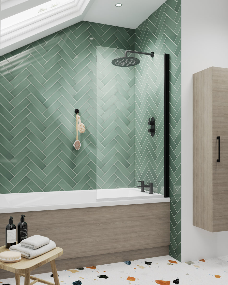 Brand New Bathrooms - Nuie Bath Screen (2 Style, Black)