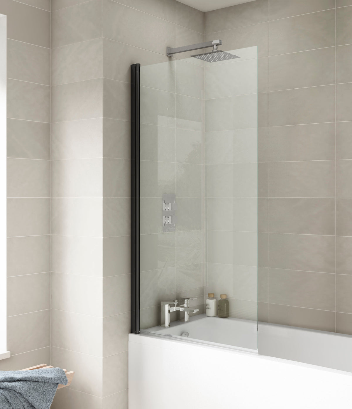 Brand New Bathrooms - Nuie Bath Screen (2 Style, Black)