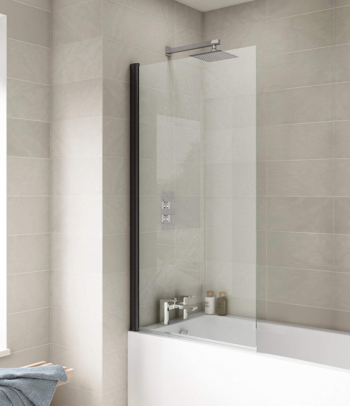 Brand New Bathrooms - Nuie Bath Screen (2 Style, Black)