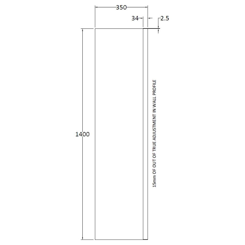 Nuie Fixed Bath Screen (1 size, chrome) - Brandnew Bathroom