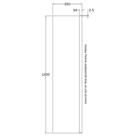 Nuie Fixed Bath Screen (1 size, chrome) - Brandnew Bathroom