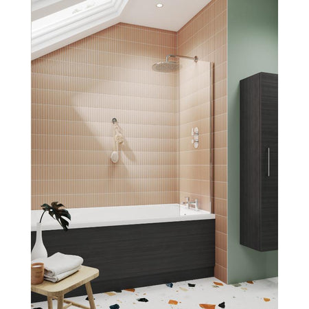 Nuie Fixed Bath Screen (1 size, chrome) - Brandnew Bathroom