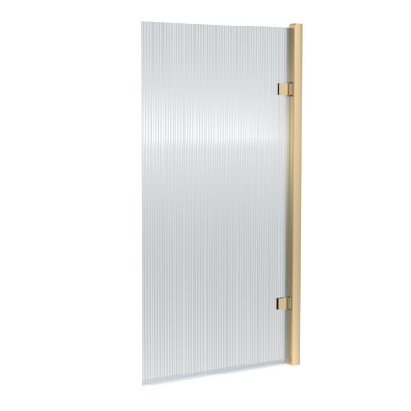 Nuie Square Hinged Fluted Bath Screen  (1 size, 3 colours) - Brandnew Bathroom
