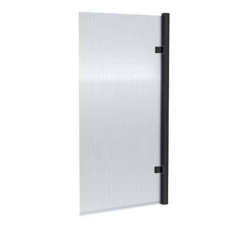 Nuie Square Hinged Fluted Bath Screen  (1 size, 3 colours) - Brandnew Bathroom
