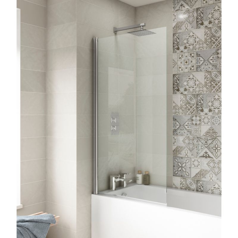 Nuie Square Bath Screen (2 sizes, Chrome) - Brandnew Bathroom