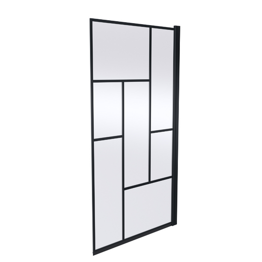Brand New Bathrooms - Nuie Square Abstract Bath Screen (1 size, Black)