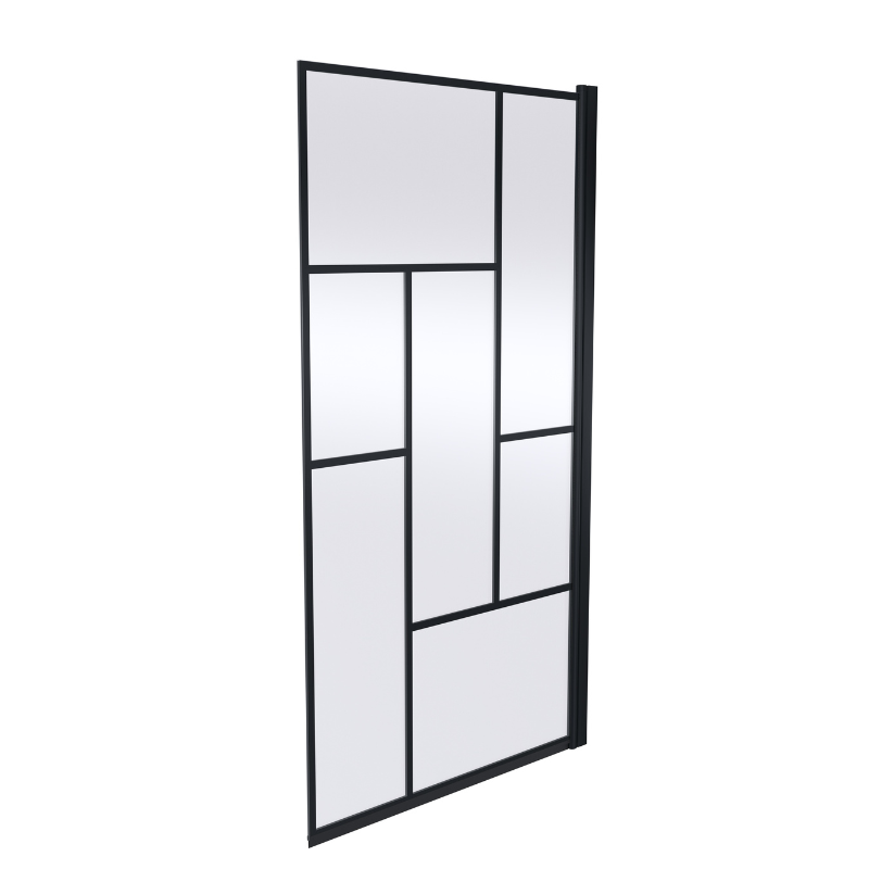Brand New Bathrooms - Nuie Square Abstract Bath Screen (1 size, Black)