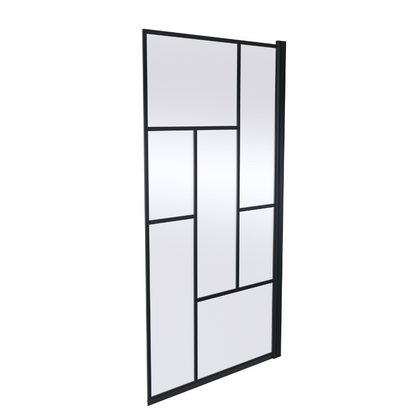Brand New Bathrooms - Nuie Square Abstract Bath Screen (1 size, Black)