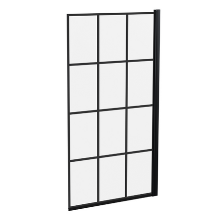 Brand New Bathrooms - Nuie Black Framed Bath Screen (2 style, Black)