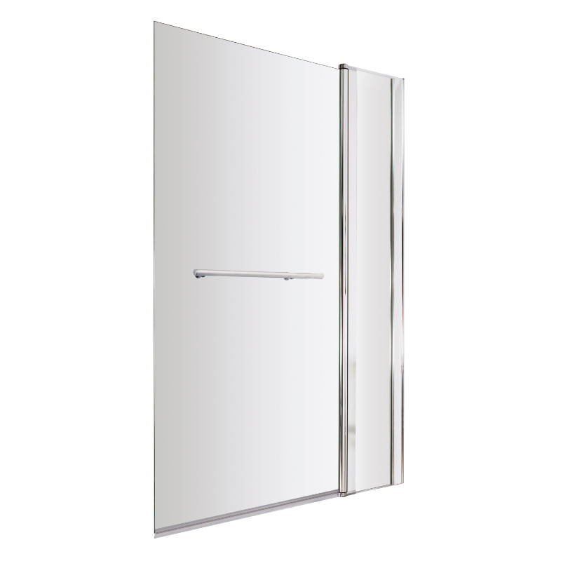 Nuie Square Bath Screen With Rail (2 sizes, Chrome) - Brandnew Bathroom