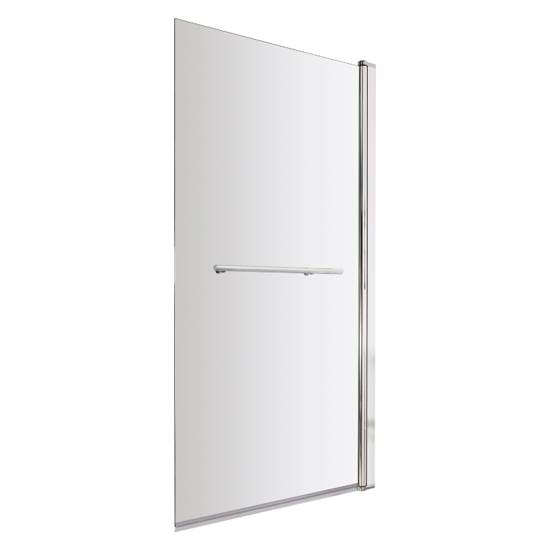 Nuie Square Bath Screen With Rail (2 sizes, Chrome) - Brandnew Bathroom