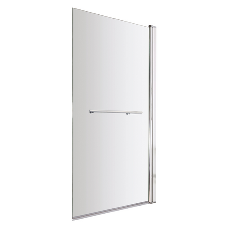 Nuie Square Bath Screen With Rail (2 sizes, Chrome) - Brandnew Bathroom