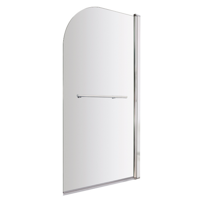 Brand New Bathrooms - Nuie Round Bath Screen With Rail (2 size, Chrome)