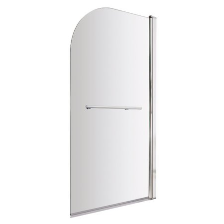Brand New Bathrooms - Nuie Round Bath Screen With Rail (2 size, Chrome)