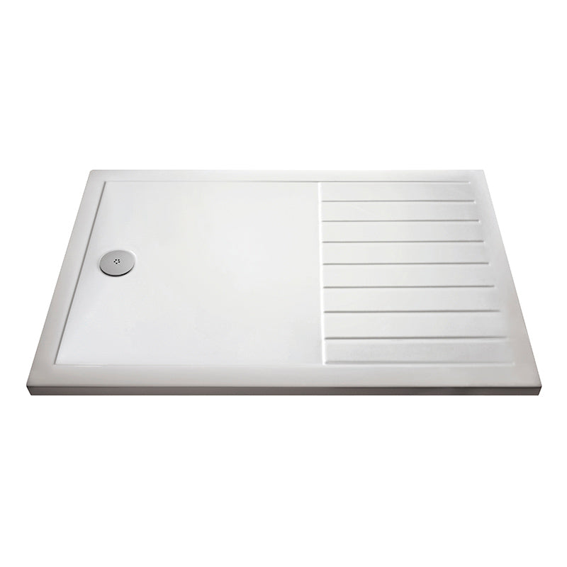 Nuie Rectangular Walk-In Slimline Shower Tray (3 sizes, White) - Brandnew Bathroom