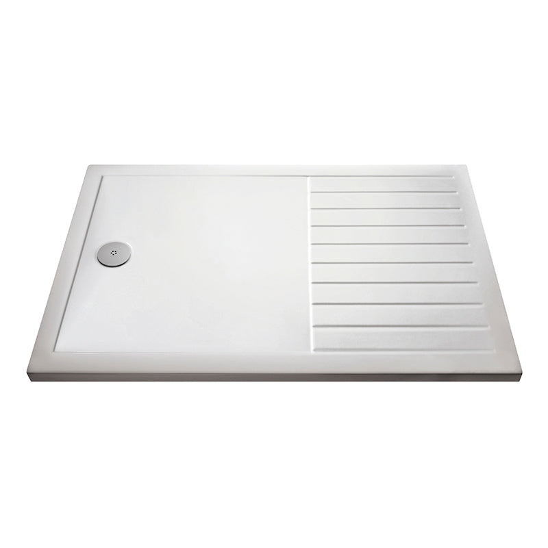 Nuie Rectangular Walk-In Slimline Shower Tray (3 sizes, White) - Brandnew Bathroom