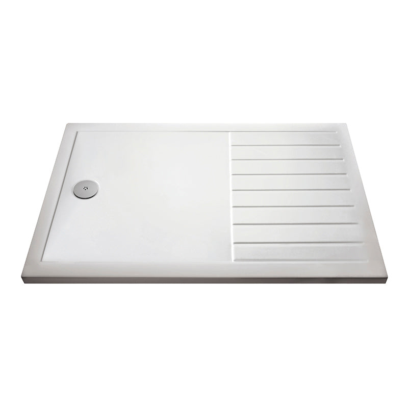 Nuie Rectangular Walk-In Slimline Shower Tray (3 sizes, White) - Brandnew Bathroom