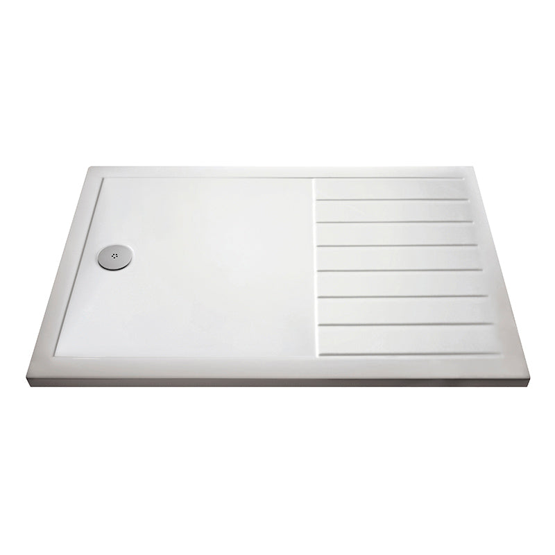 Nuie Rectangular Walk-In Slimline Shower Tray (3 sizes, White) - Brandnew Bathroom
