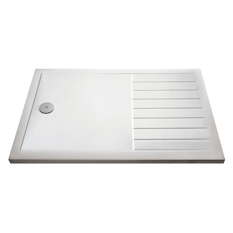 Nuie Rectangular Walk-In Slimline Shower Tray (3 sizes, White) - Brandnew Bathroom