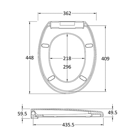 Nuie Standard Top Fix Soft Close Toilet Seat (1 size, White) - Brand New Bathrooms