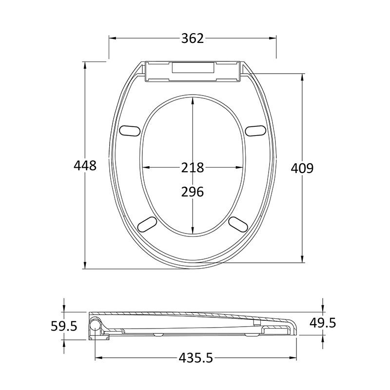 Nuie Standard Top Fix Soft Close Toilet Seat (1 size, White) - Brand New Bathrooms