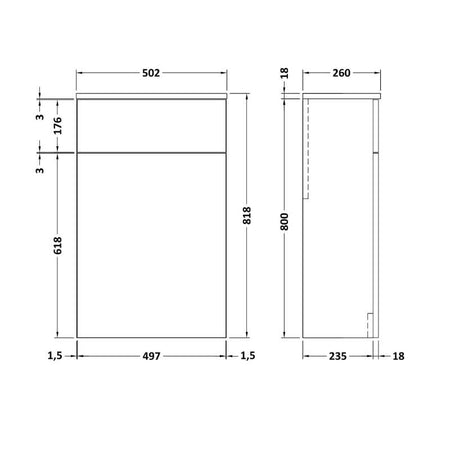 Nuie Arno Floor Standing WC Unit (2 sizes, 6 colours) - Brand New Bathrooms