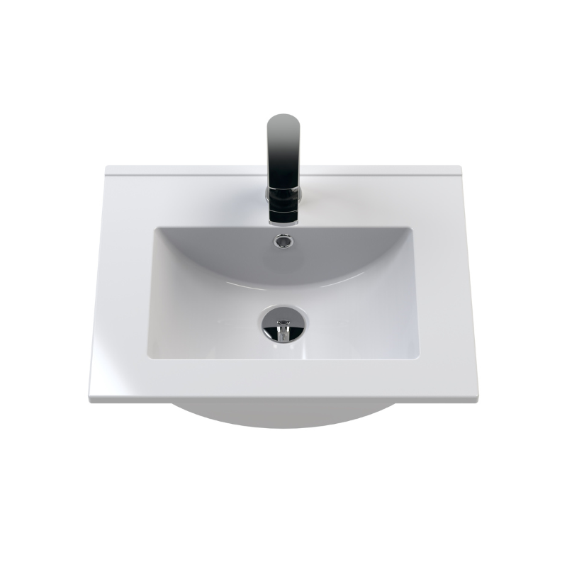 Nuie Classique 500mm Floor Standing 2 Door Unit & Minimalist Ceramic Basin (1 size, Soft Black) - Brand New Bathrooms