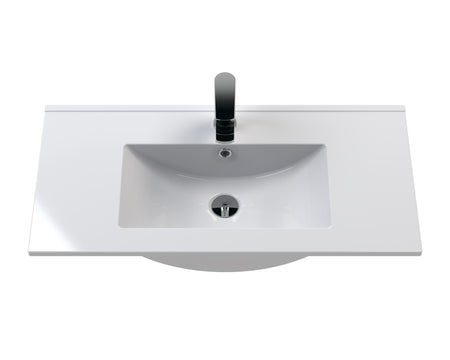 Hudson Reed Urban Wall Hung Double Drawer 800mm Unit & Minimalist Ceramic Basin (1 size, 5 colours) - Brand New Bathrooms
