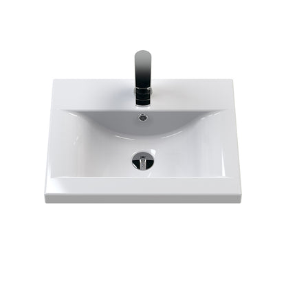 Hudson Reed Fluted Wall Hung Double Drawer 500mm Vanity Unit &Mid-Edge Ceramic Basin (1 size, 5 colours) - Brand New Bathrooms