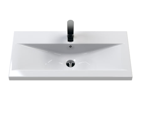 Hudson Reed Urban Wall Hung Double Drawer 800mm Vanity Unit with Mid-Edge Ceramic Basin (1 size, 5 colours) - Brand New Bathrooms