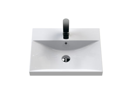 Hudson Reed Wall Hung Double Drawer 500mm Vanity Unit & Thin-Edge Ceramic Basin (1 size, 5 colours) - Brand New Bathrooms