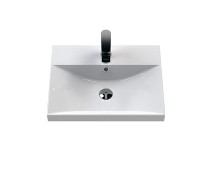 Hudson Reed Urban Floor Standing Double Door/Single Drawer 500mm Unit and Ceramic Thin-Edge Basin (1 size, 5 colours) - Brand New Bathrooms