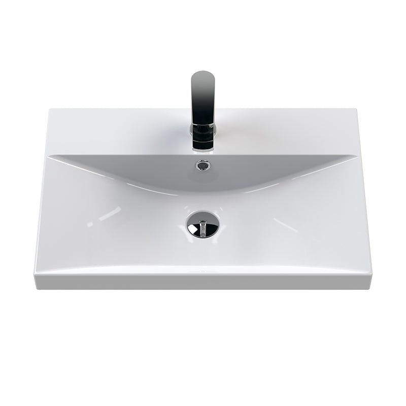 Hudson Reed Juno Floor Standing Double Door 600mm Vanity & Thin-Edge 1 Tap Hole Basin (1 size, 3 colours) - Brand New Bathrooms