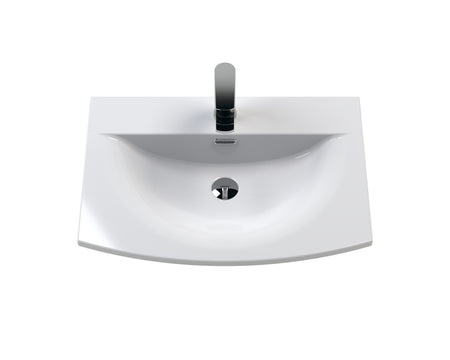 Hudson Reed Urban Wall Hung Double Drawer 600mm Vanity Unit & Curved Ceramic Basin (1 size, 5 colours) - Brand New Bathrooms