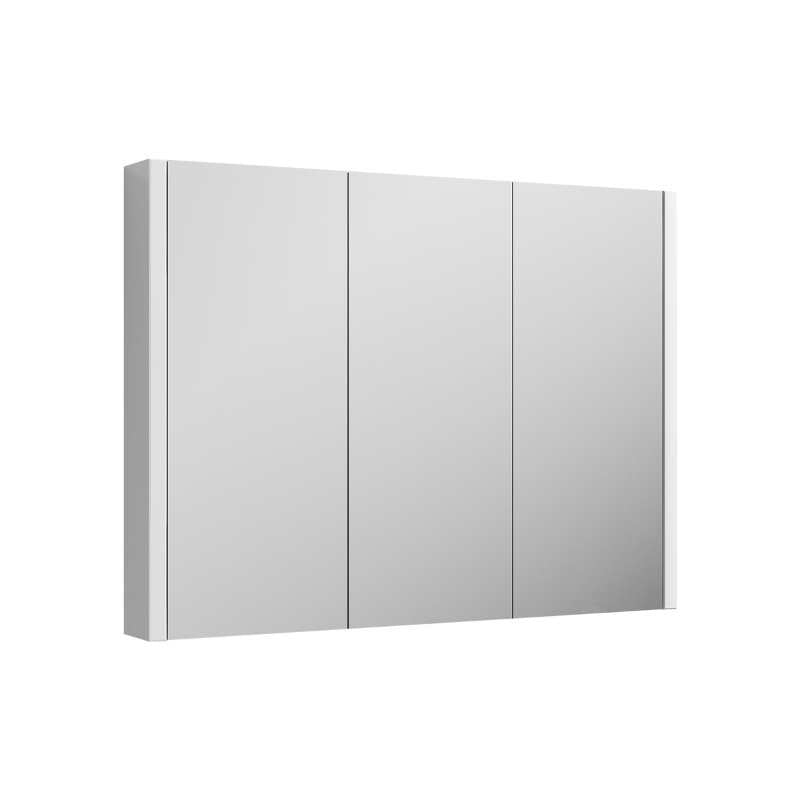 Nuie Eden Wall Hung 2 Door Mirror Cabinet (1 size, Gloss White) - Brand New Bathrooms