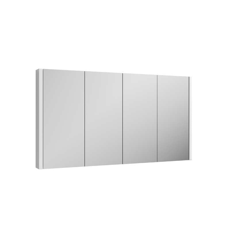 Nuie Eden Wall Hung 4 Door Mirror Cabinet (1 size, Gloss White) - Brand New Bathrooms