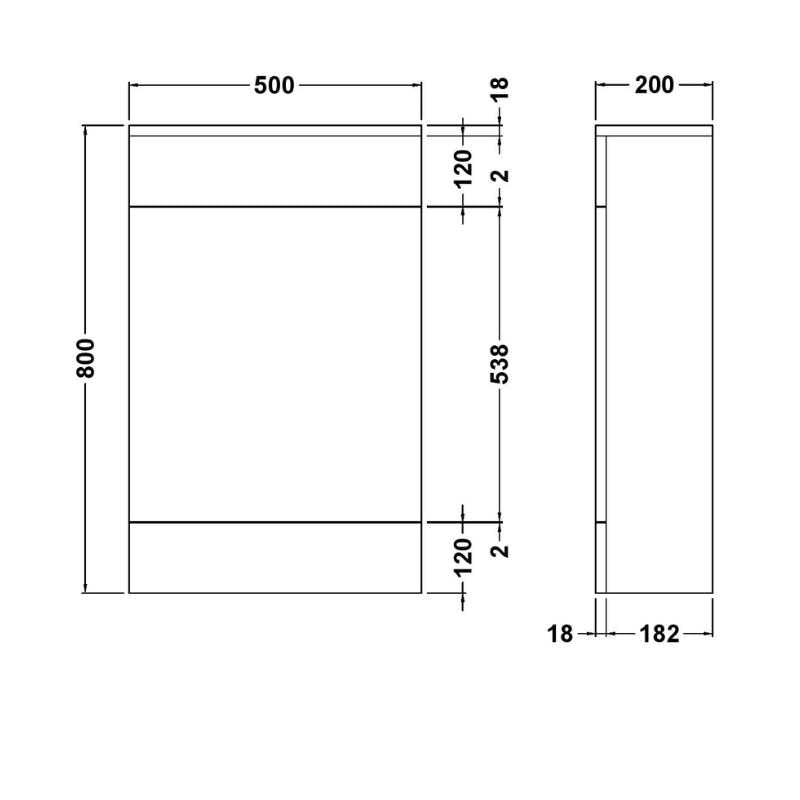 Nuie Eden Floor Standing WC Unit (1 size, Gloss White) - Brand New Bathrooms