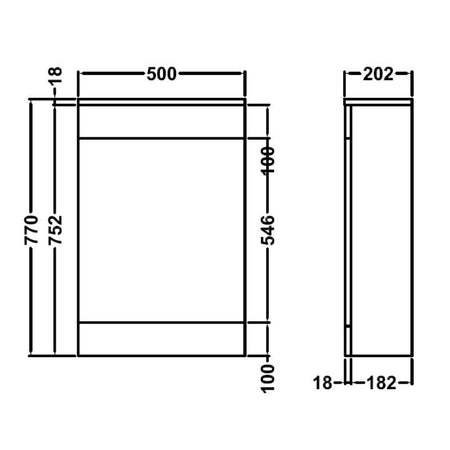 Nuie Mayford Floor Standing Slim WC Unit Including Concealed Cistern (1 size, Gloss White) - Brand New Bathrooms