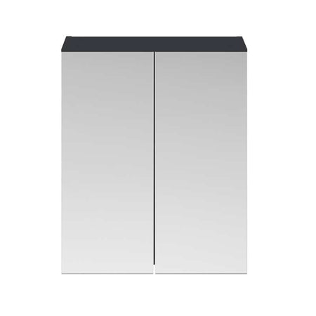 Nuie Parade Wall Hung 2 Door Mirror Cabinet (1 size, Soft Black) - Brand New Bathrooms