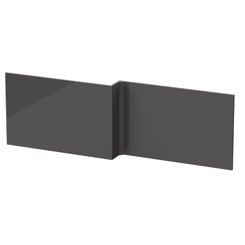 Brand New Bathrooms - Nuie Square Shower Bath Panel (2 style, Grey)