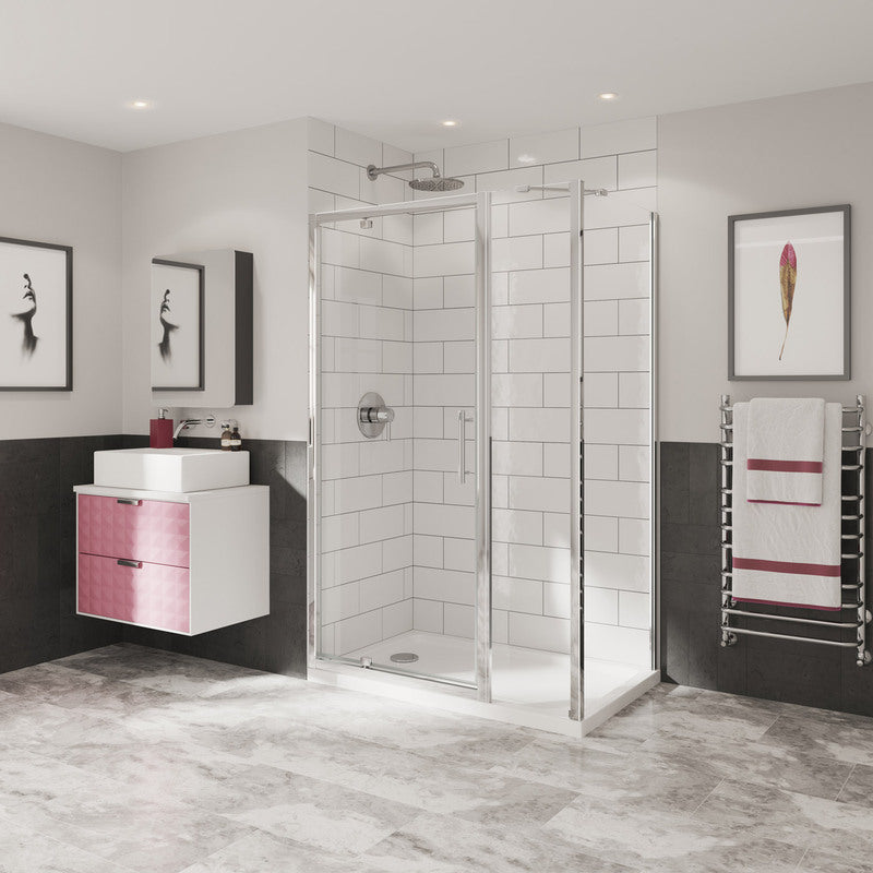 Coram Showers Optima 6 In-Line Shower Panel (3 sizes, Chrome) - Brand New Bathrooms