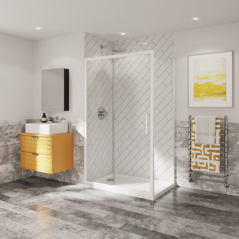 Coram Showers Optima 6 Sliding Shower Door (4 sizes, 4 colours) - Brand New Bathrooms