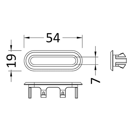 Nuie Oval Overflow Cover (1 size, 2 colours) - Brand New Bathrooms