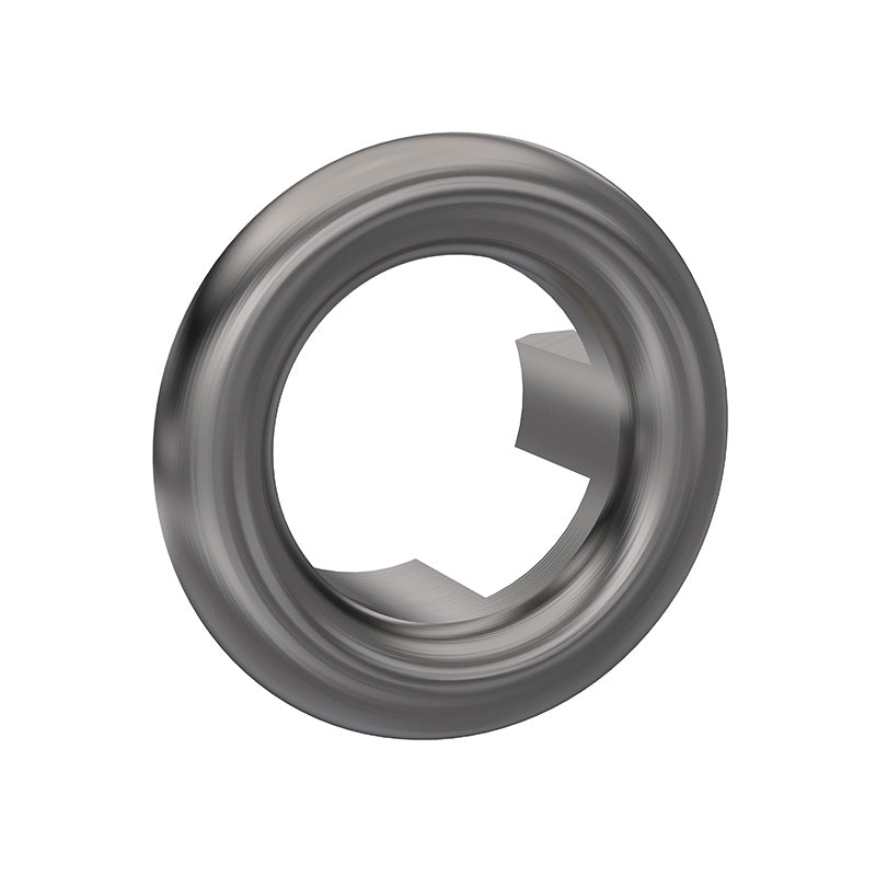 Nuie Wastes & Extras Basin Overflow Cover (1 size, Brushed Pewter) - Brand New Bathrooms