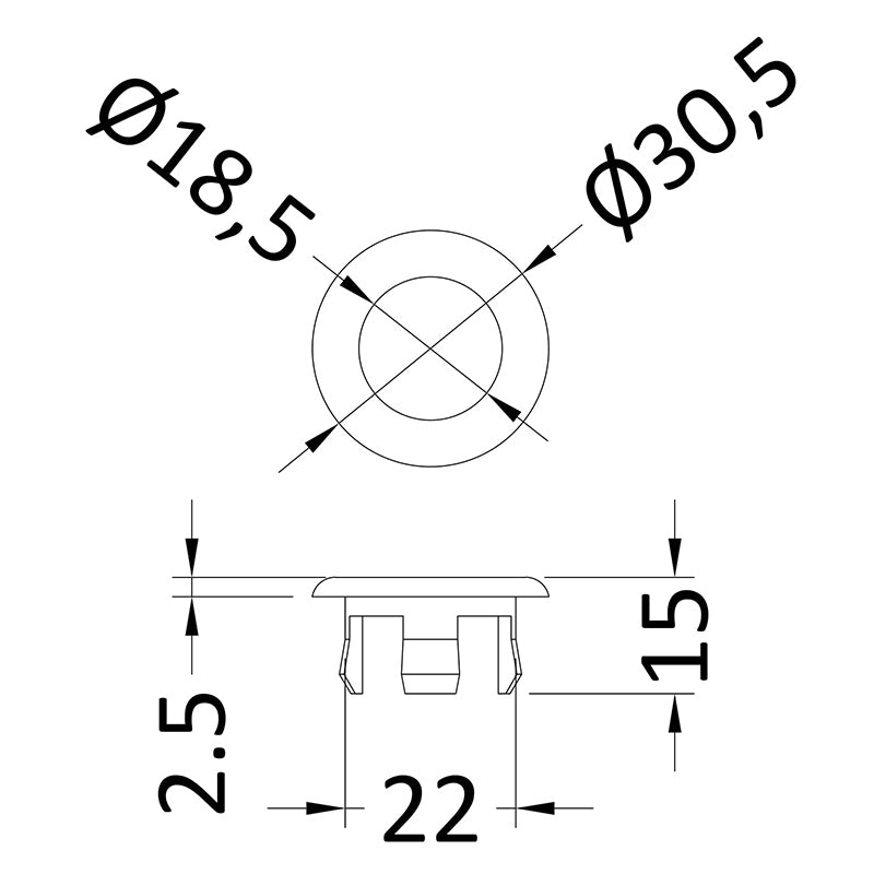 Nuie Overflow Cover (Brushed Bronze, 2 styles) - Brandnew Bathroom
