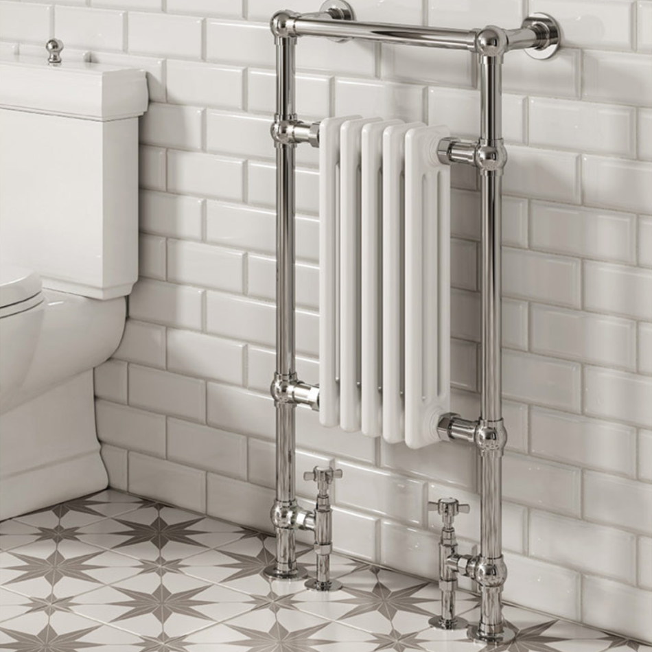 Reina Oxford Traditional Radiator (1 size, Chrome/White)